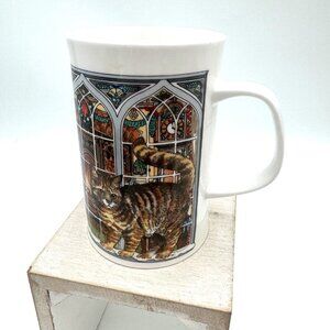 Christmas Cats Siamese Tabby Sue Scullard Mug Dunoon made in England